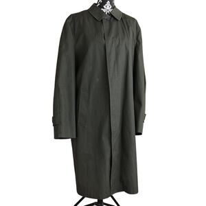 Men's Vintage Green Gleneagles Alpaca Trench Coat - Size 42
